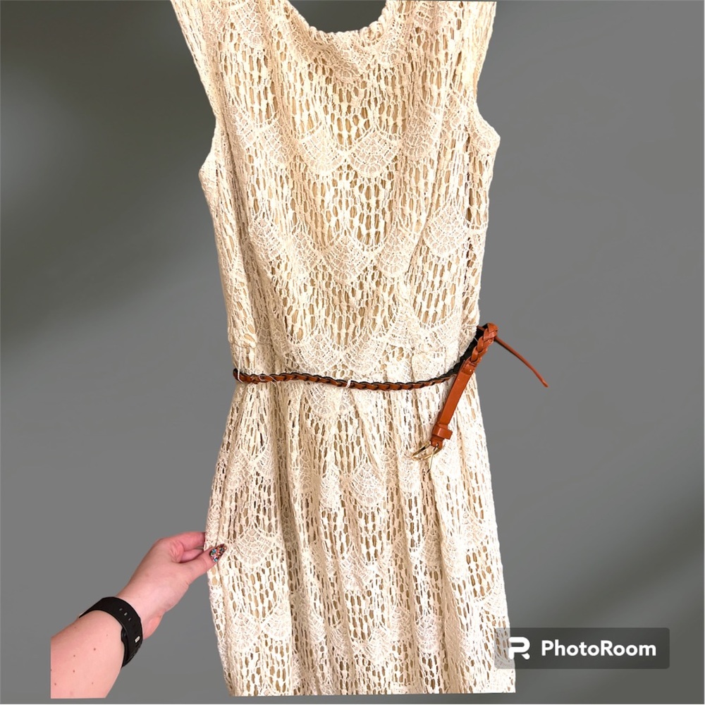 Cream Lace Dress Size 8